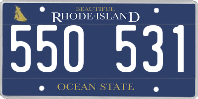 RI license plate 550531