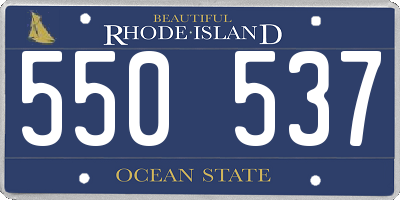 RI license plate 550537