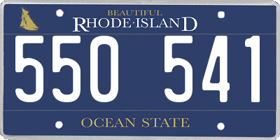 RI license plate 550541