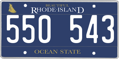 RI license plate 550543