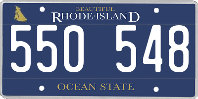 RI license plate 550548