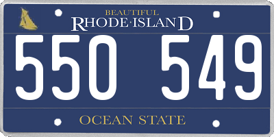 RI license plate 550549