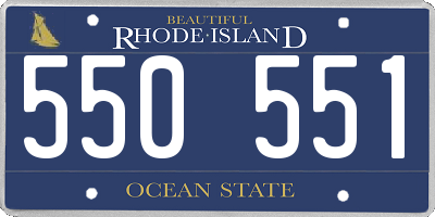 RI license plate 550551