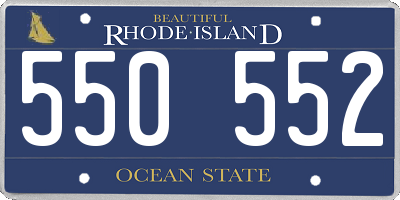 RI license plate 550552