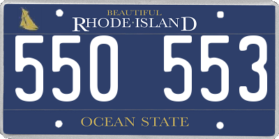 RI license plate 550553