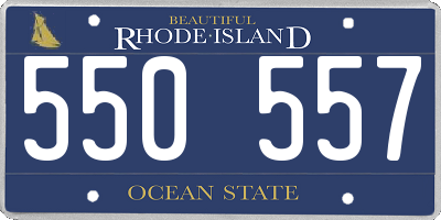 RI license plate 550557