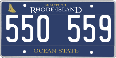 RI license plate 550559