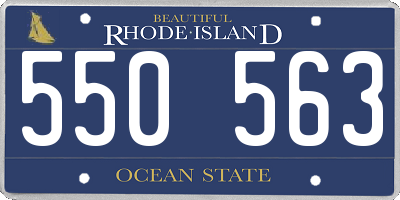 RI license plate 550563