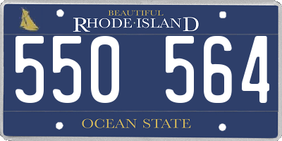 RI license plate 550564