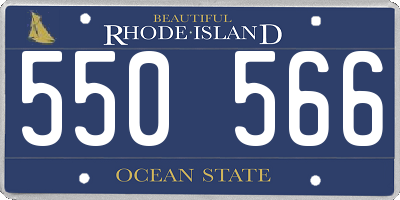 RI license plate 550566