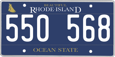 RI license plate 550568