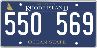 RI license plate 550569