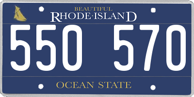 RI license plate 550570