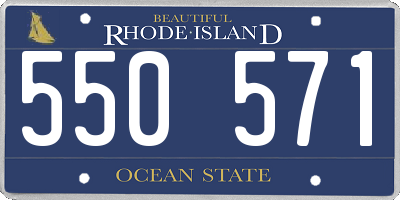 RI license plate 550571