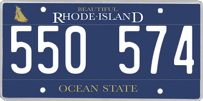 RI license plate 550574