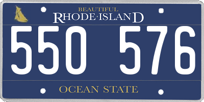 RI license plate 550576