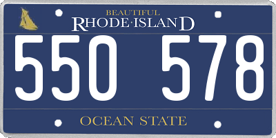 RI license plate 550578
