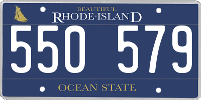 RI license plate 550579
