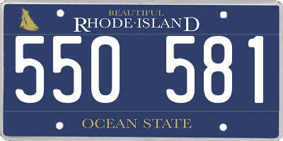RI license plate 550581