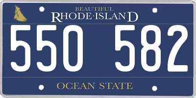 RI license plate 550582