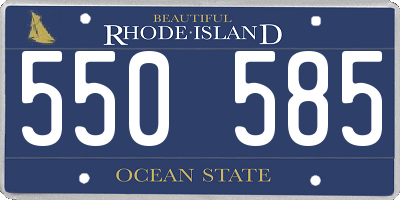 RI license plate 550585