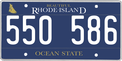 RI license plate 550586