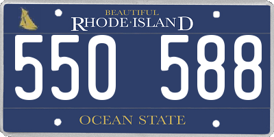 RI license plate 550588