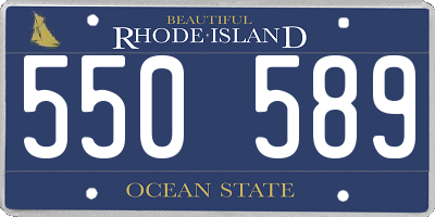 RI license plate 550589