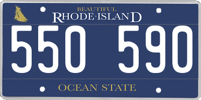 RI license plate 550590