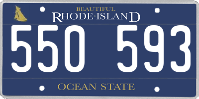 RI license plate 550593