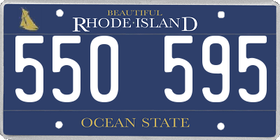 RI license plate 550595