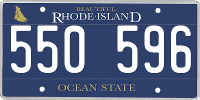 RI license plate 550596