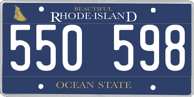 RI license plate 550598
