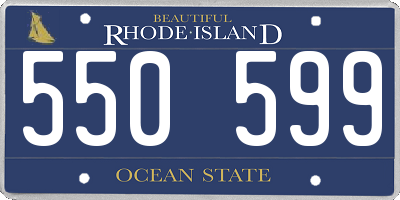 RI license plate 550599