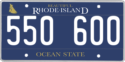RI license plate 550600