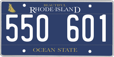 RI license plate 550601