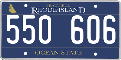 RI license plate 550606