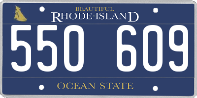 RI license plate 550609
