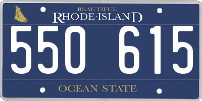 RI license plate 550615