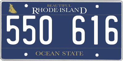 RI license plate 550616