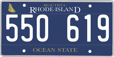 RI license plate 550619