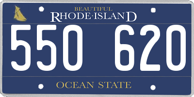 RI license plate 550620