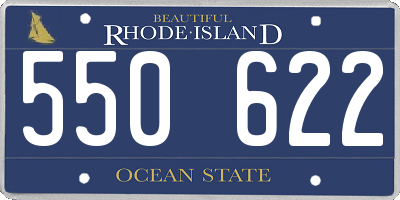 RI license plate 550622