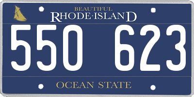 RI license plate 550623