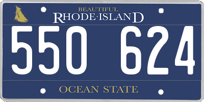 RI license plate 550624