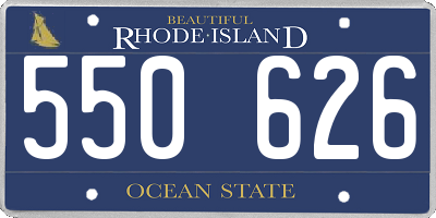 RI license plate 550626