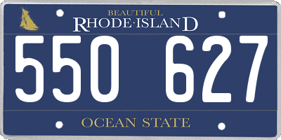 RI license plate 550627