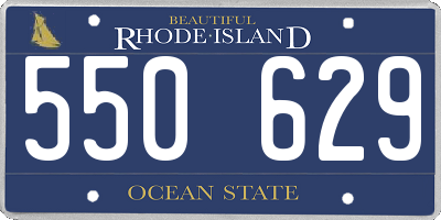 RI license plate 550629