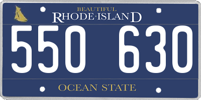 RI license plate 550630