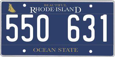 RI license plate 550631